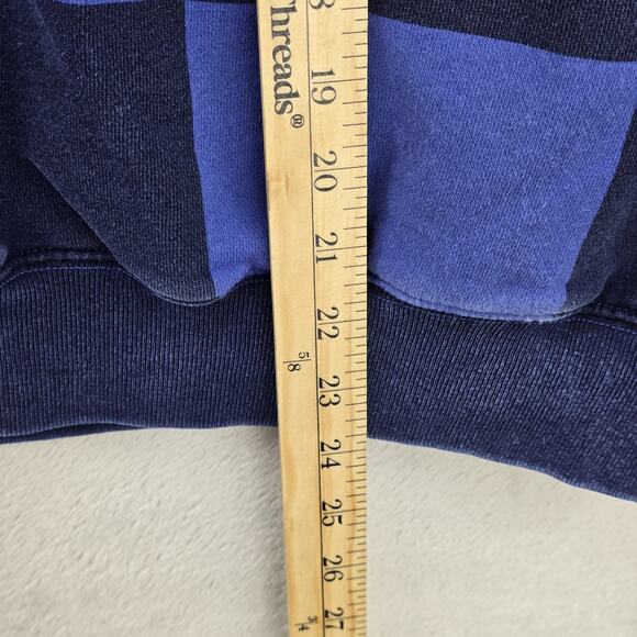 Stussy Crewneck Sweatshirt Womens XS Blue Blur Checker Streetwear Surf Skate Vtg - Picture 10 of 10